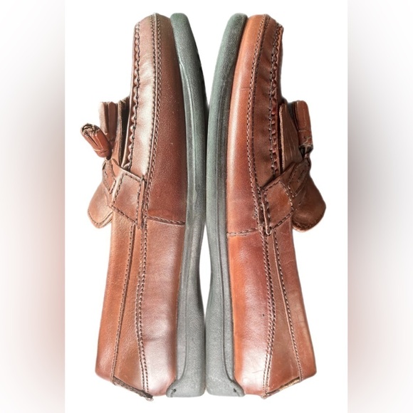 Dockers Brown Leather Loafers Tassle Dress Wear Slip On Comfort Shoes Size 9.5W - Picture 4 of 9